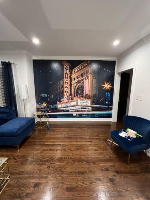 The Blue Golden Luxury Modern 3- Bedroom Apartment In Chicago Ngoại thất bức ảnh